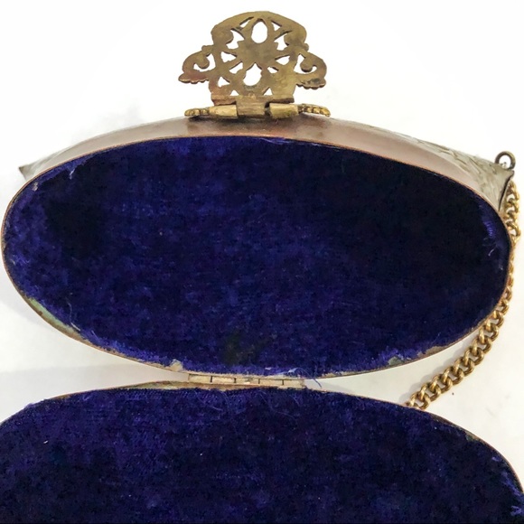 Antique 1930’s Brass & Copper Pillow Evening Bag - Picture 3 of 4